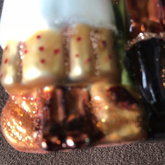 Festive Pilgrim Pumpkin Couple Glass Ornament - Picture 6 of 9